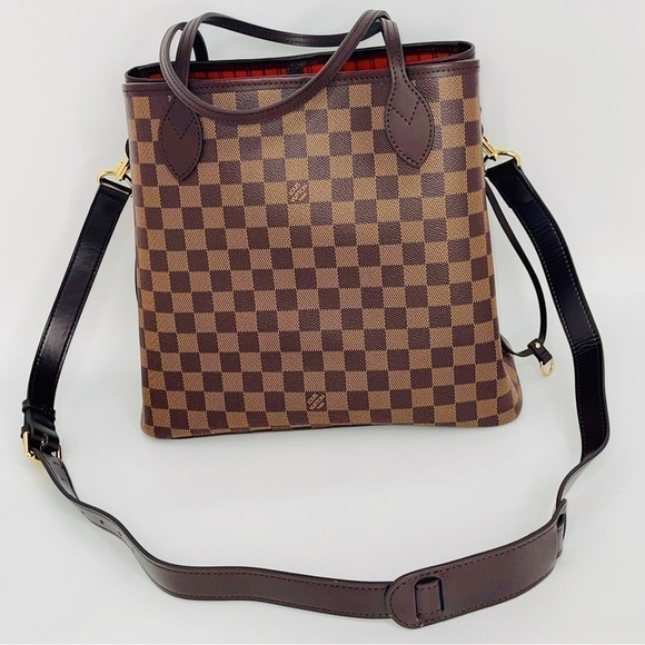 Darn Brown Leather Crossbody Replacement Strap for Damier Ebene Keepall 1 inches - Picture 6 of 7